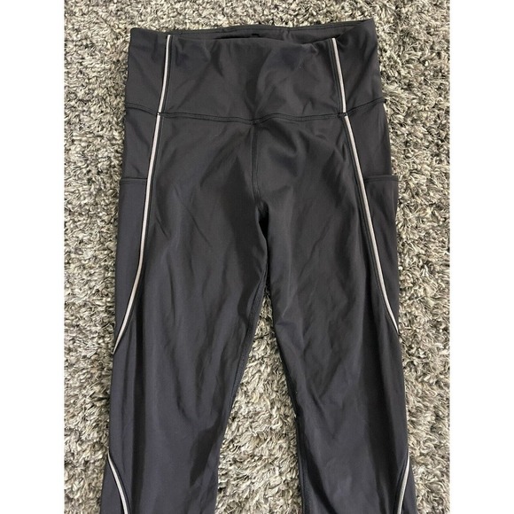 Athleta S Tailwind 7/8 Tight Black Relfective Pockets High Rise Stretch Pants - Picture 5 of 9